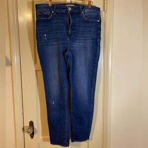 Slightly distressed Lauren Conrad Jean, frayed at the ankle